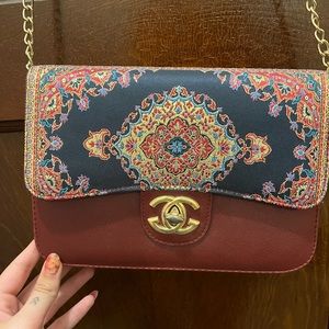 Embroidered Cross Body Purse